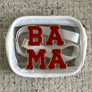 Clear crossbody stadium bag